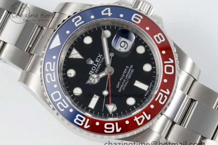 Blue Black CHS Best 1:1 Dial Ceramic Steel BLRO GMT-Master Red II Edition 904L APSF VR3186 116719 0810